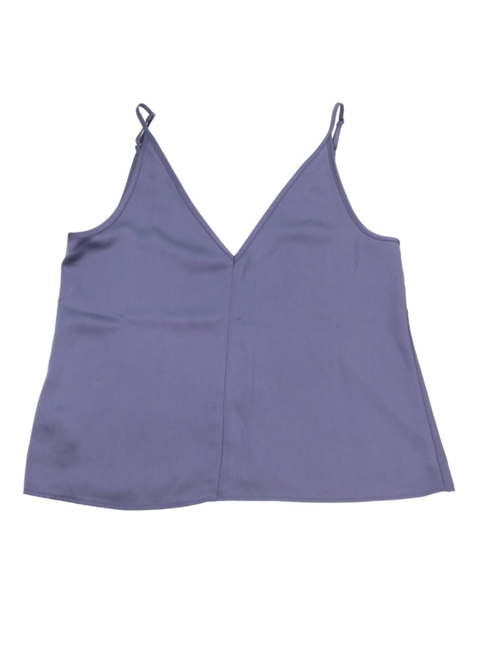 LOFT Satin Cami Small Blue V Neck Tank Adjustable Straps